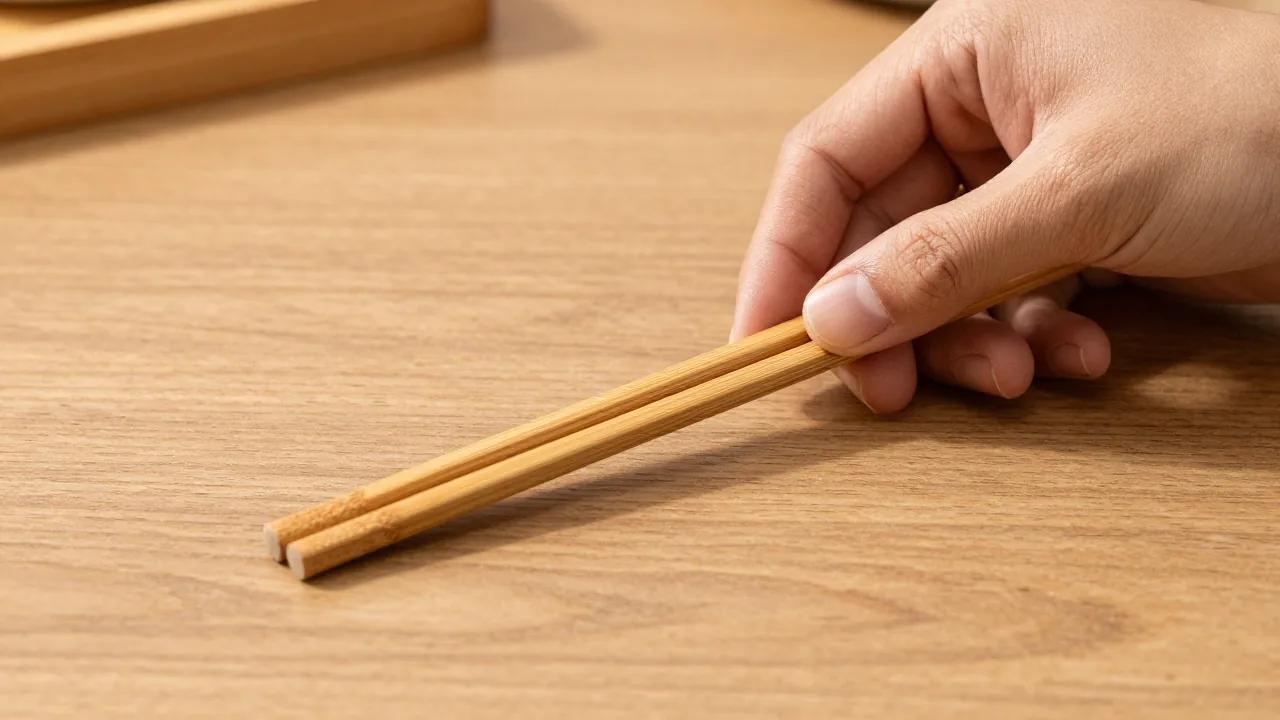 bamboo chopsticks guide finish and tip check