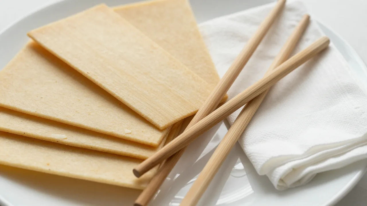 Parallel wooden chopsticks beside practice pieces for resetting alignment