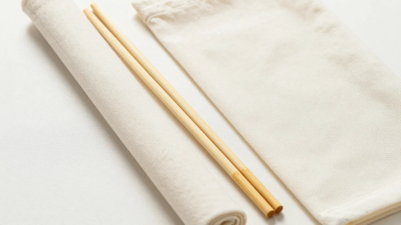 fabric roll case, clean chopsticks, laundry mesh bag